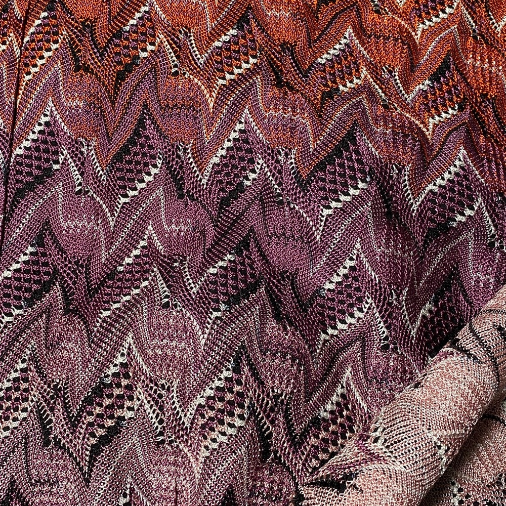 Missoni Ombre Chevron Maxi Skirt in Orange, Purple, Pink - Picture 12 of 16